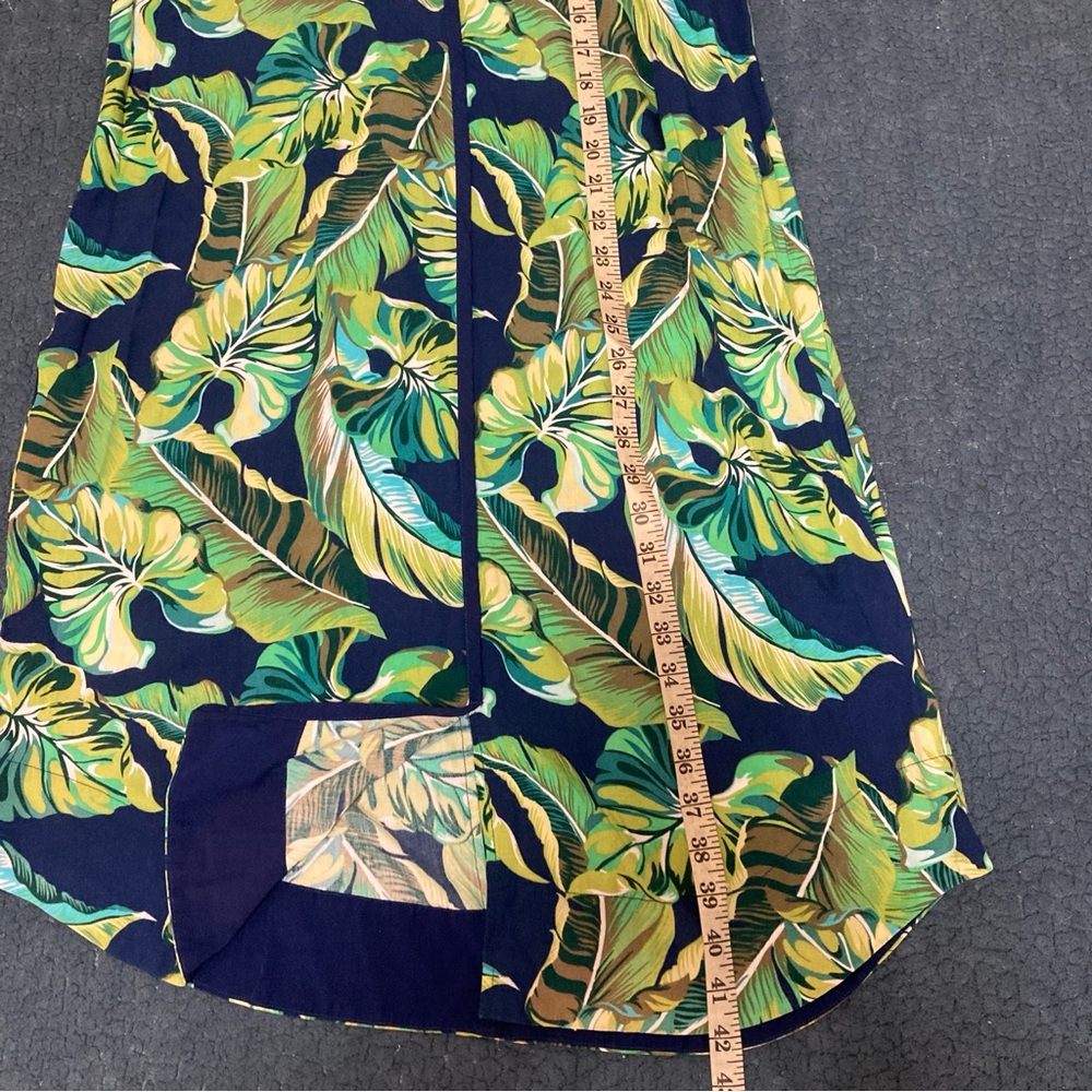 Tommy Bahama Midi Dress Floral Women Blue Green Long Casual M sleeveles - Picture 11 of 16